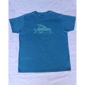Patagonia Men's Flying Fish T-Shirt Slim Fit Blue